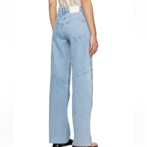 Mariah Wide Leg Racer Jean In Coast Highway Grlfrnd Color: Coast Highway - Picture 8 of 16